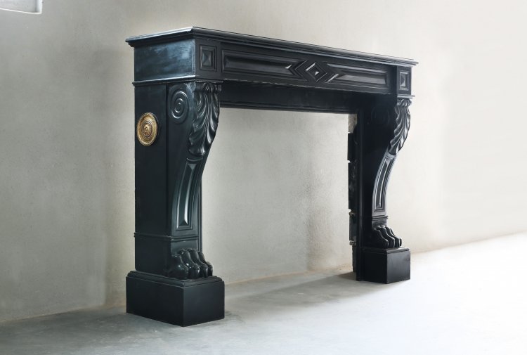 beautiful marble fireplace