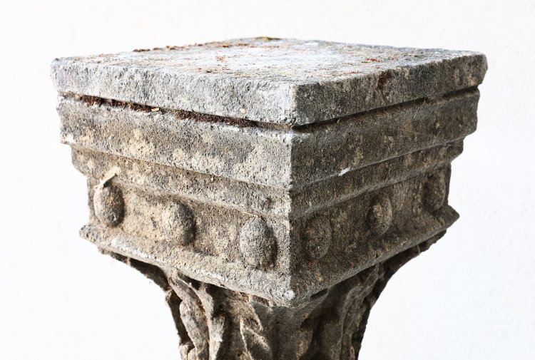 old set pillars of french limestone