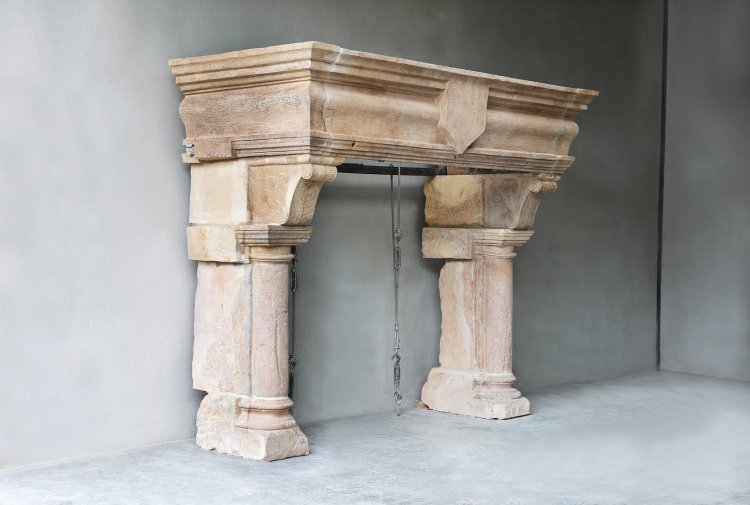 old mantle of french limestone