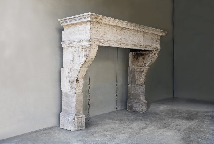 old mantle of french limestone
