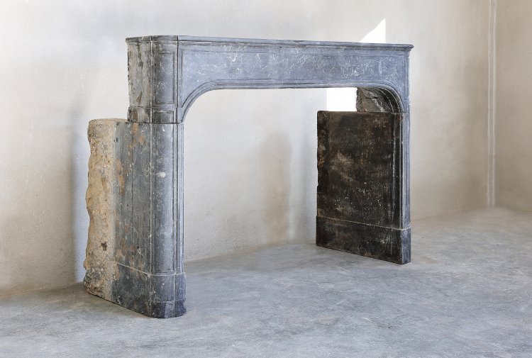 old marble stone fireplace