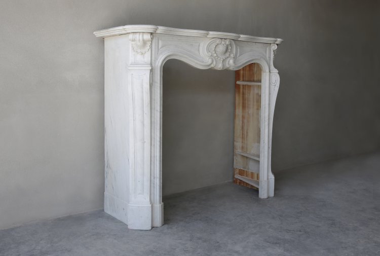 old french carrara marble mantel