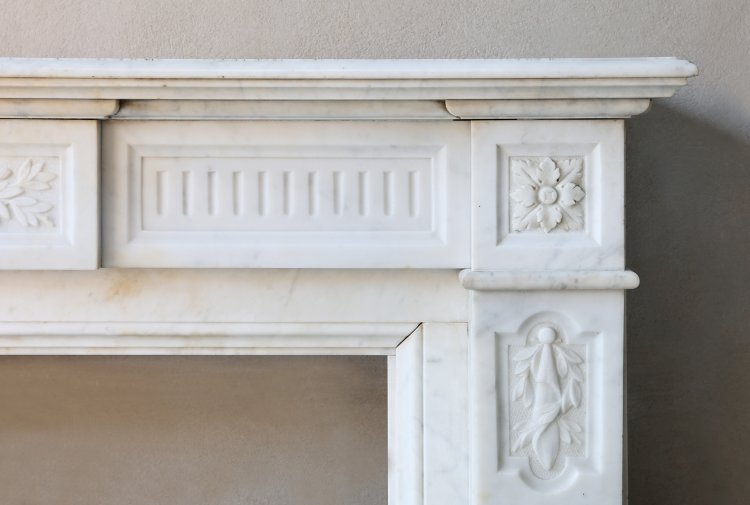 old french carrara marble mantle