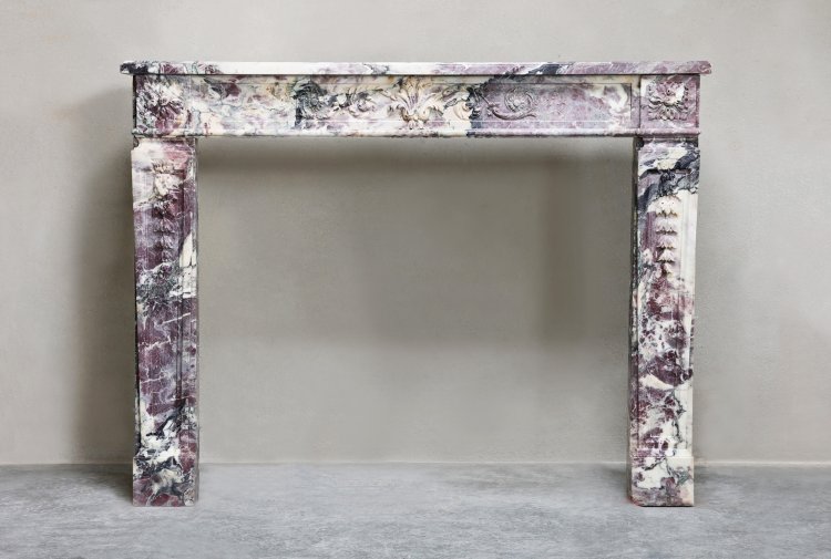 antique fireplace of marble