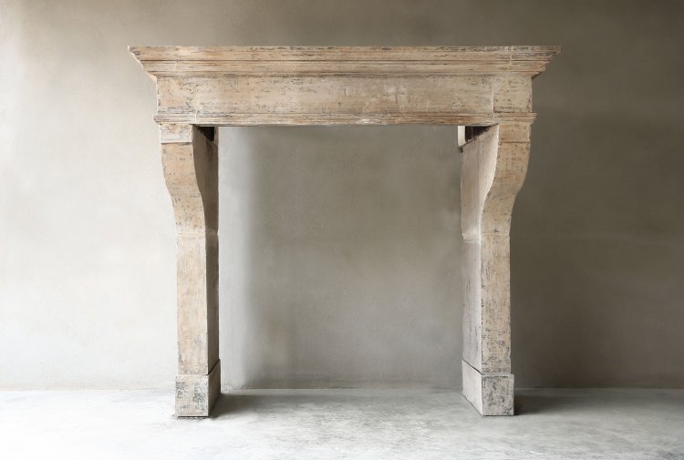 Antique french castle fireplace