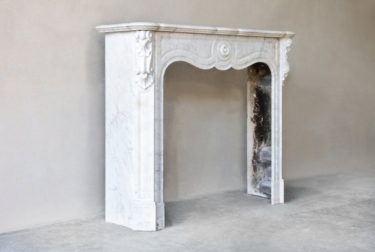 19th century mantle of carrara marble