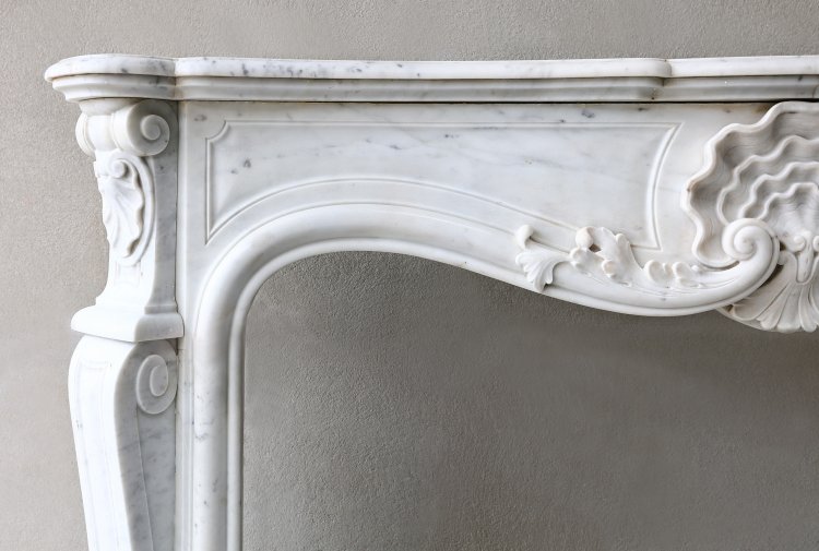 Carrara marble mantle