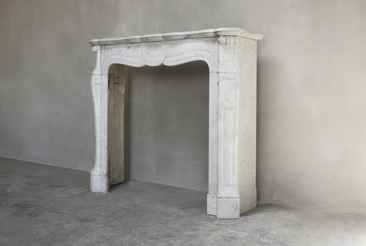 19th century mantel piece of carrara marble