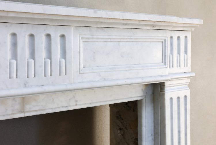 Carrara marble chimney