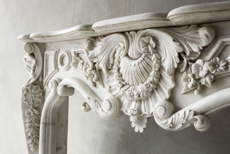 baroque style fireplace