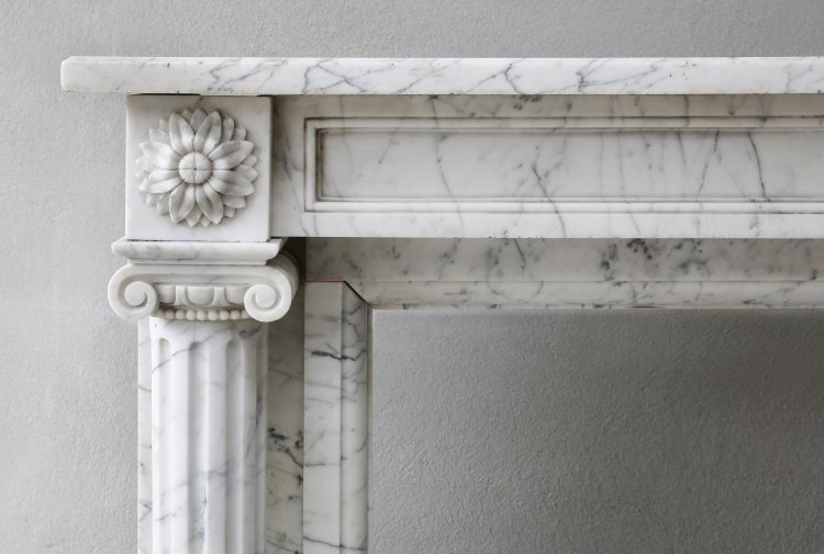 old carrara marble mantel