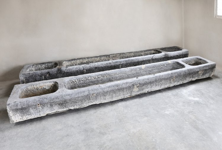 19th century set of antique troughs