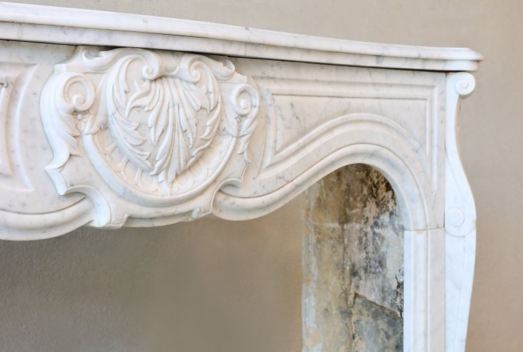 Carrara marble mantle