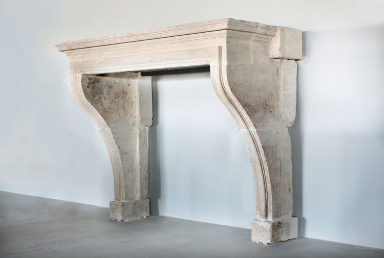 french antique fireplace