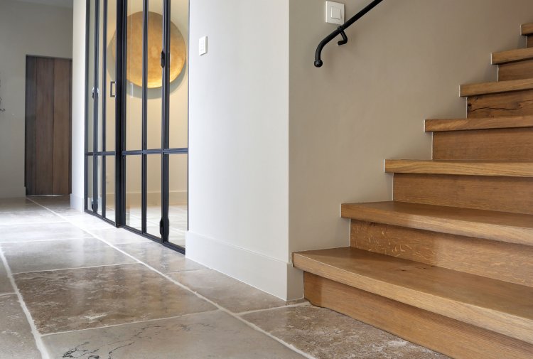 burgundy tiles of french limestone