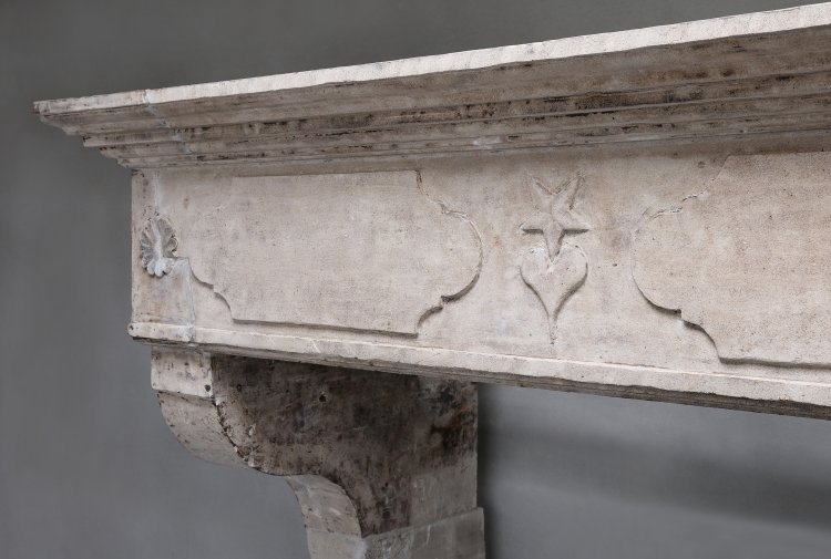 old mantle of french limestone