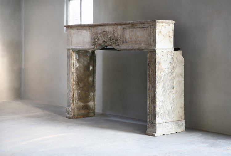 mantelpiece of french limestone