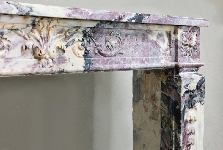 breche violetta marble mantel