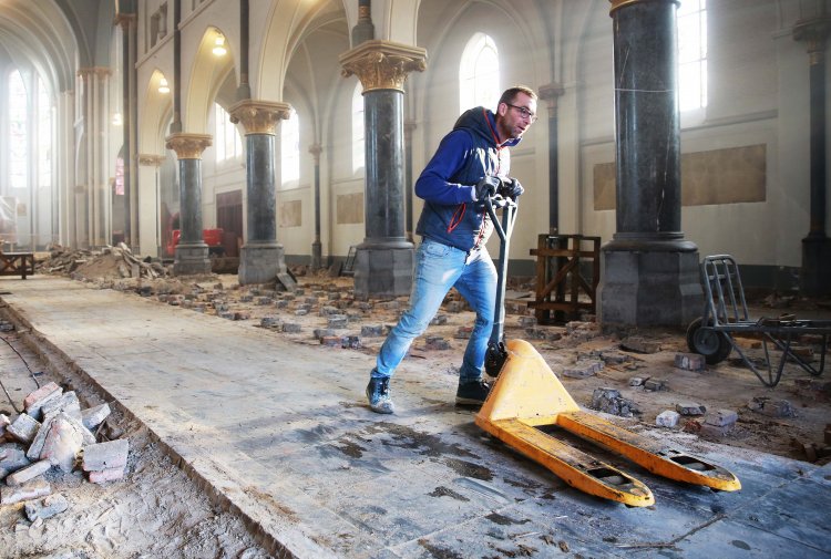 demolition of tiles