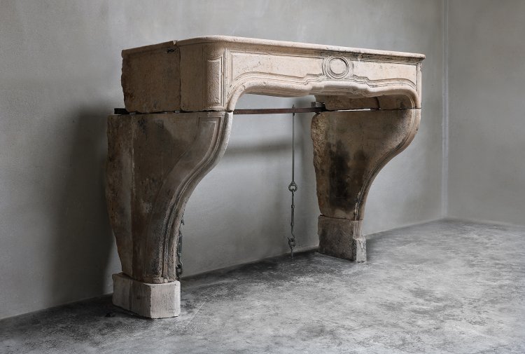 old mantle of french limestone