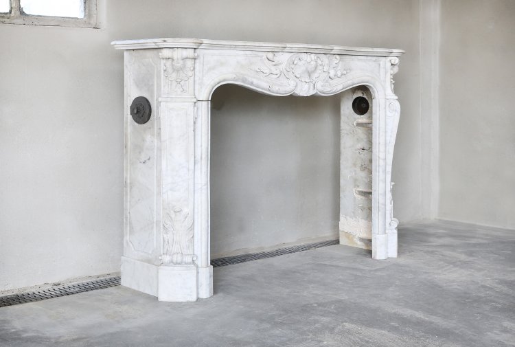 carrara marble fireplace