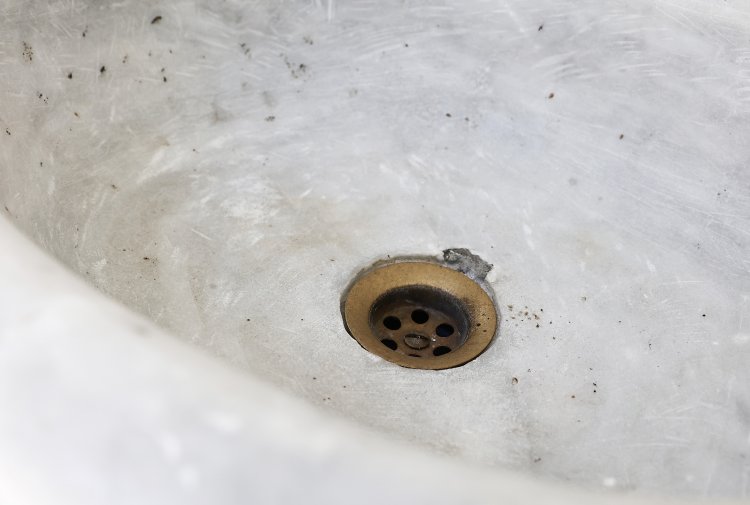 old carrara marble sink