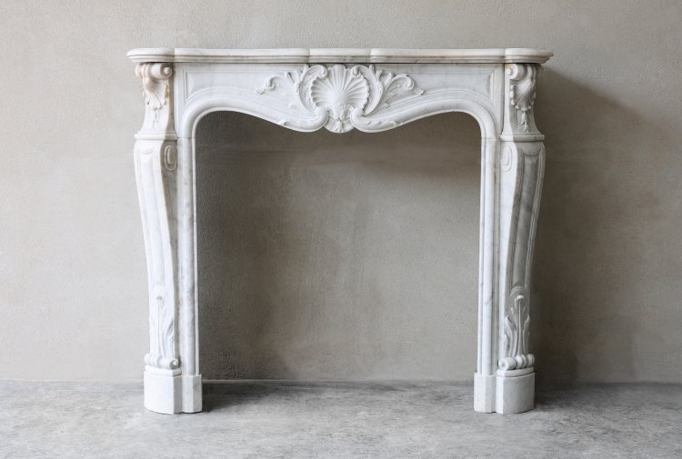 antique carrara marble fireplace