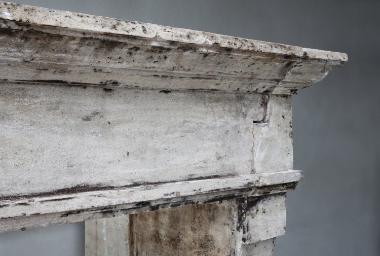 antique french limestone mantel