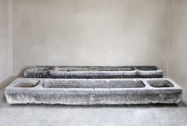 antique set of troughs