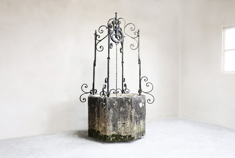 antique french water well