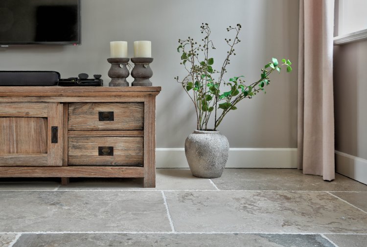 Limestone floor