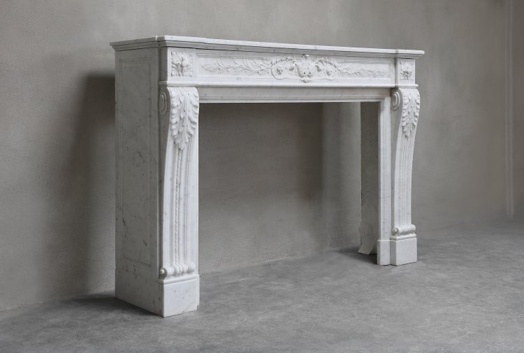 Carrara marble cheminee