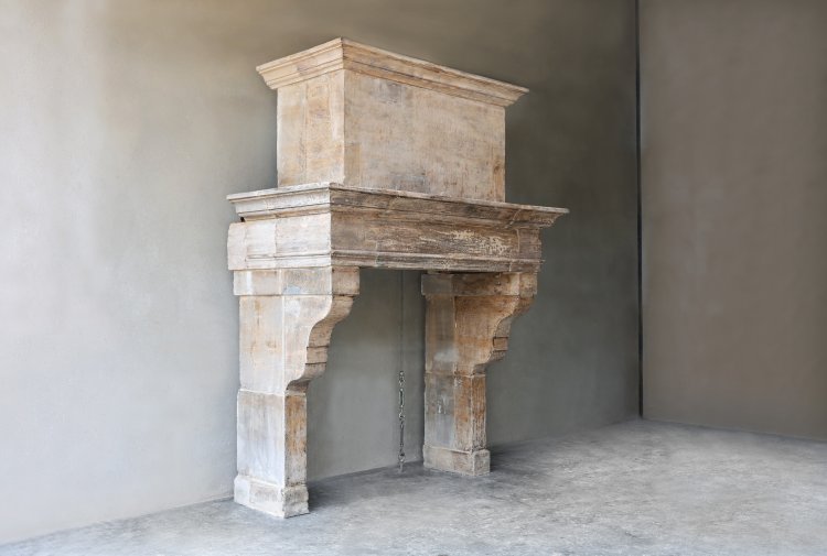 old mantle of french limestone