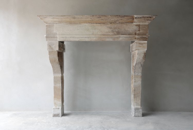 antique limestone castle fireplace 