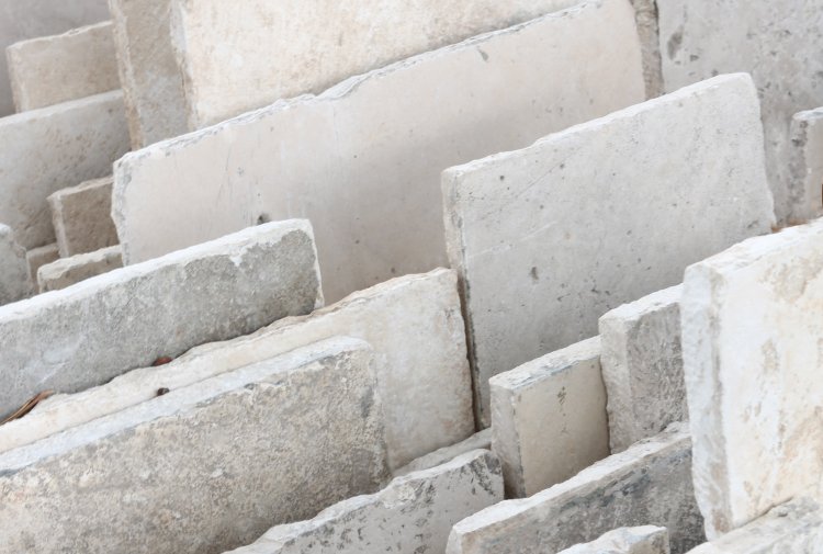 reclaimed French limestone flooring