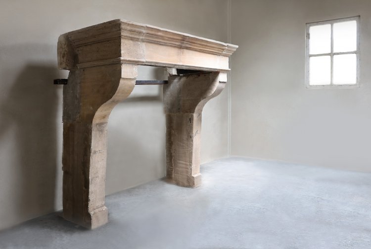 old mantle of french limestone