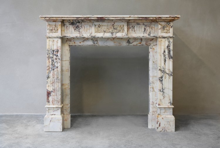 antique fireplace Louis XVI