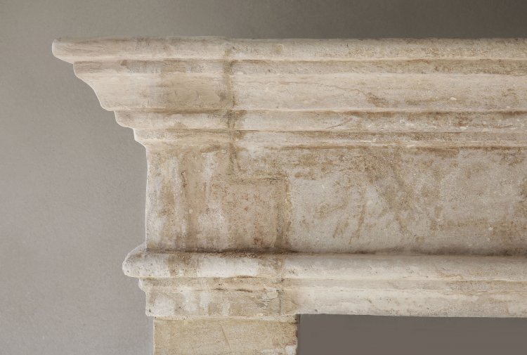 antique french castle fireplace