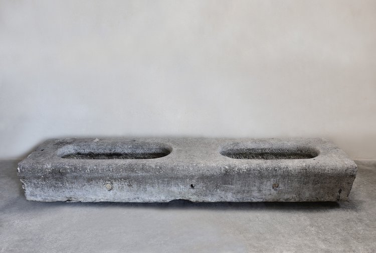 antique trough of belgian bluestone