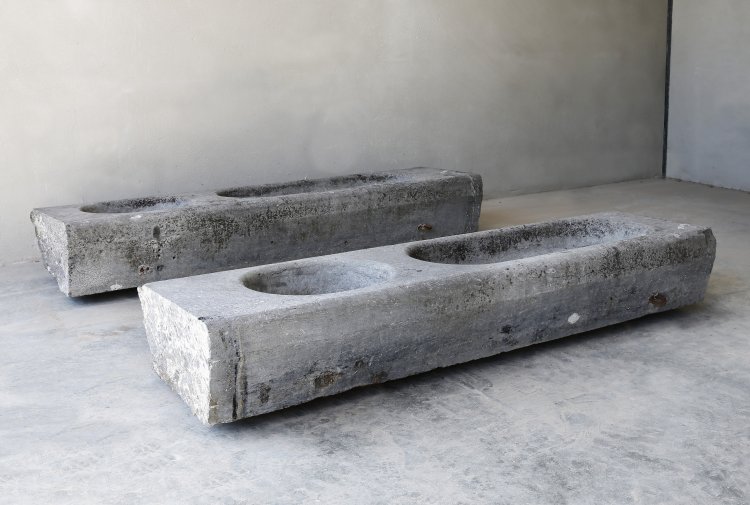 antique belgian bluestone troughs