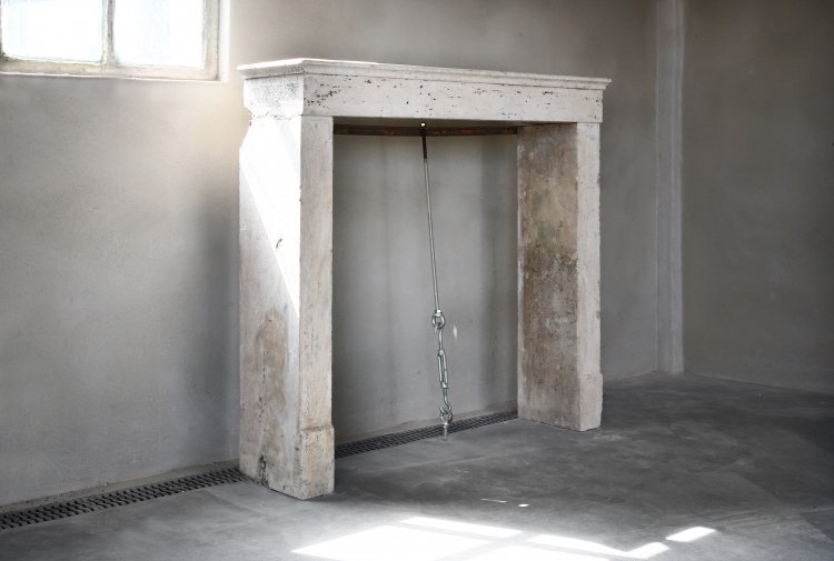 French antique fireplace