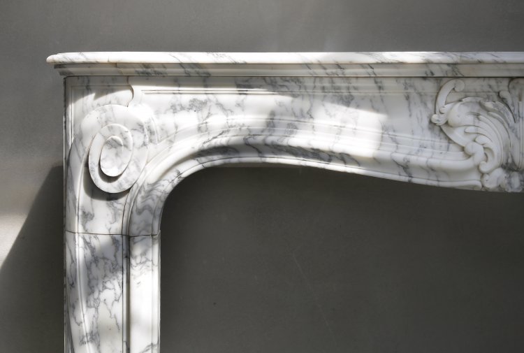 Arabescato marble fireplace 