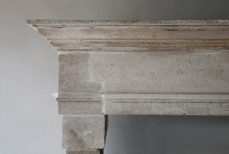 antique limestone castle fireplace 