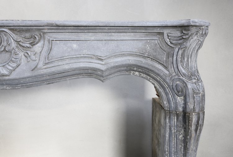 gray marblestone fireplace