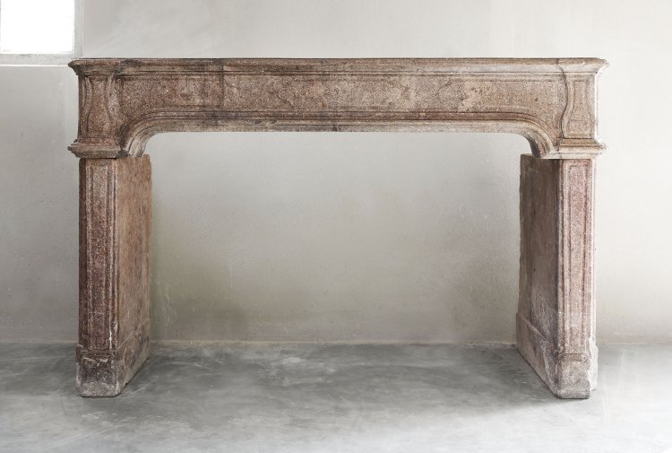 antique marmblestone fireplace