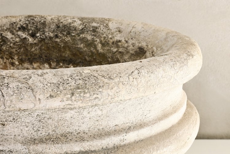 old vase of french limestone