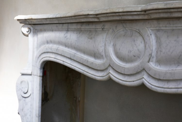 Carrara marble chimney