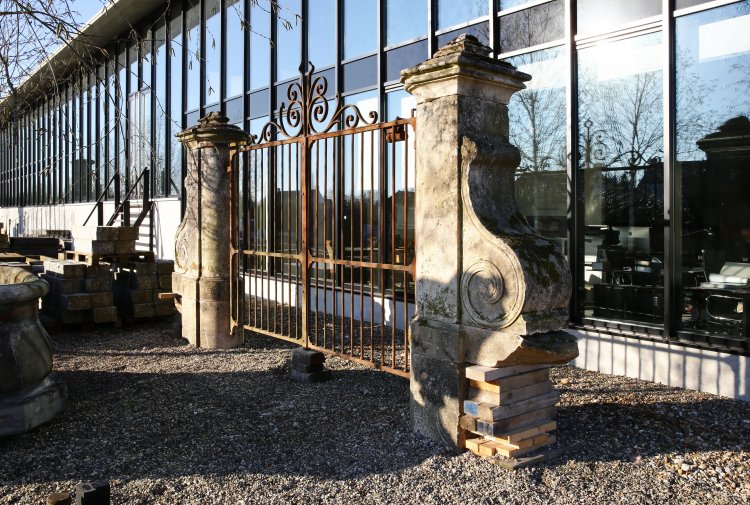 antique gate with pilasters