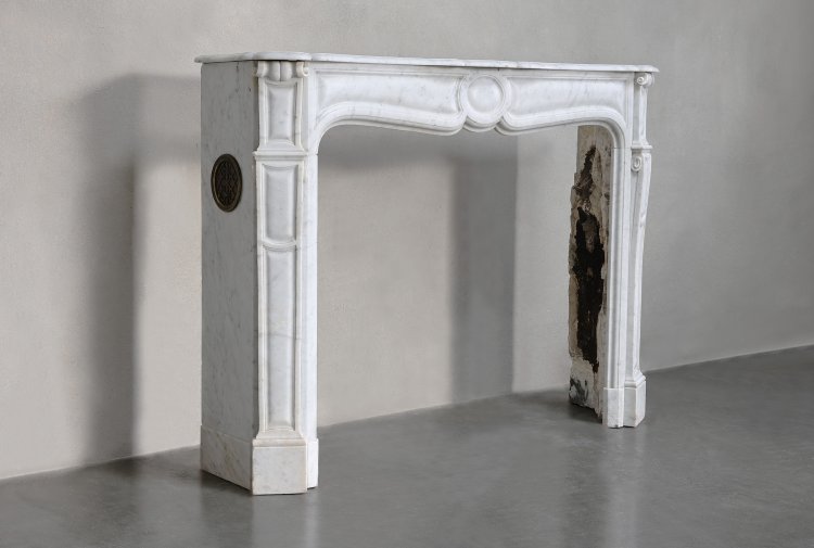 old mantle of carrara marble