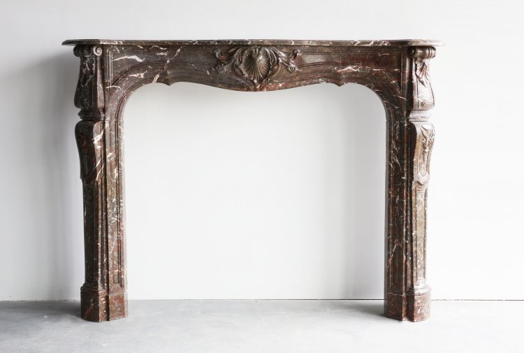 Unique marble fireplace